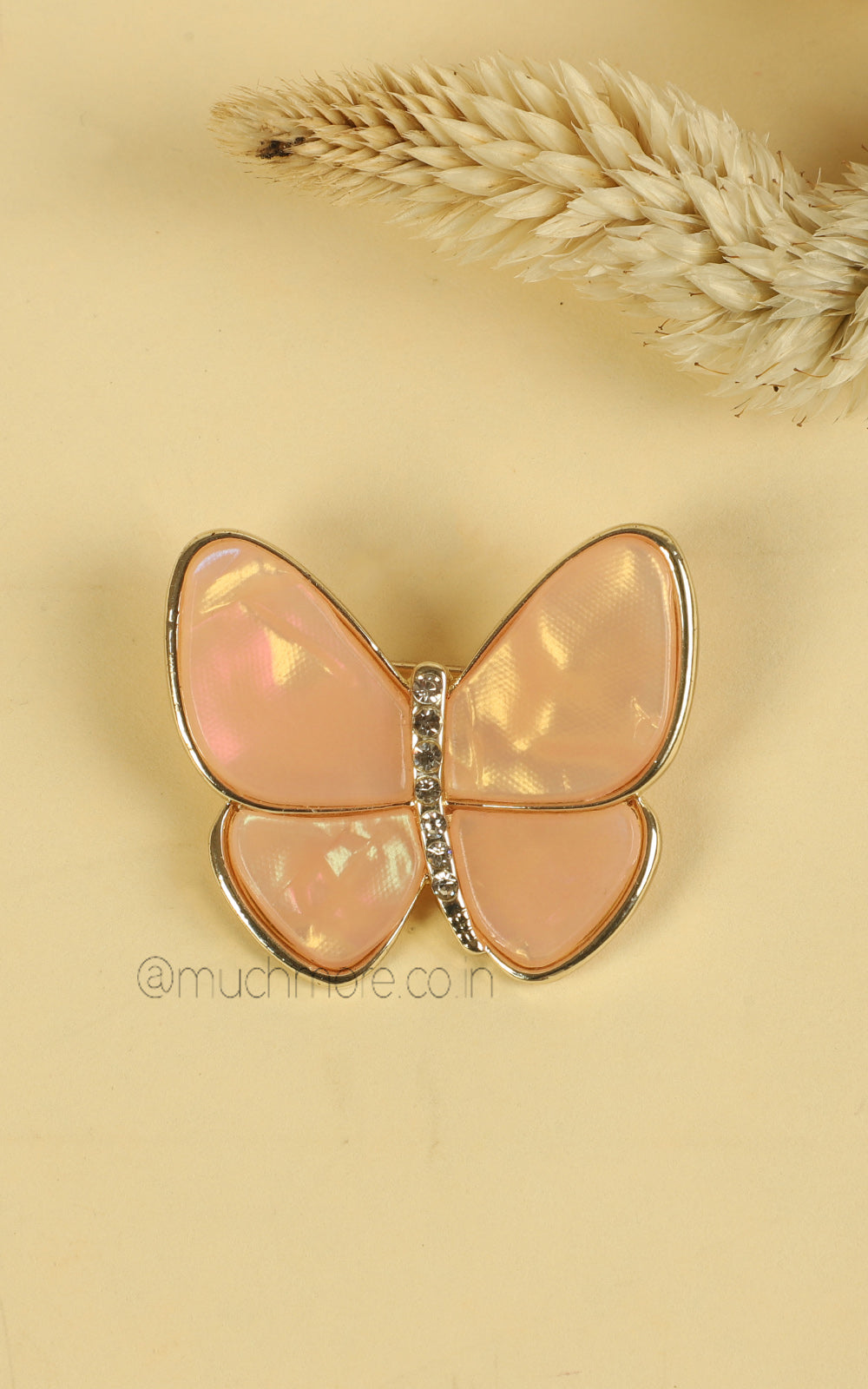 Gold Polish Cute And Beautiful Butterfly Brooch