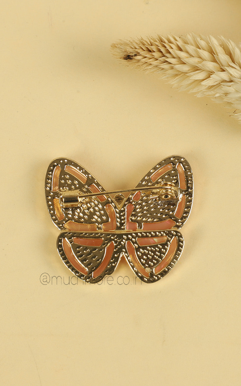 Gold Polish Cute And Beautiful Butterfly Brooch