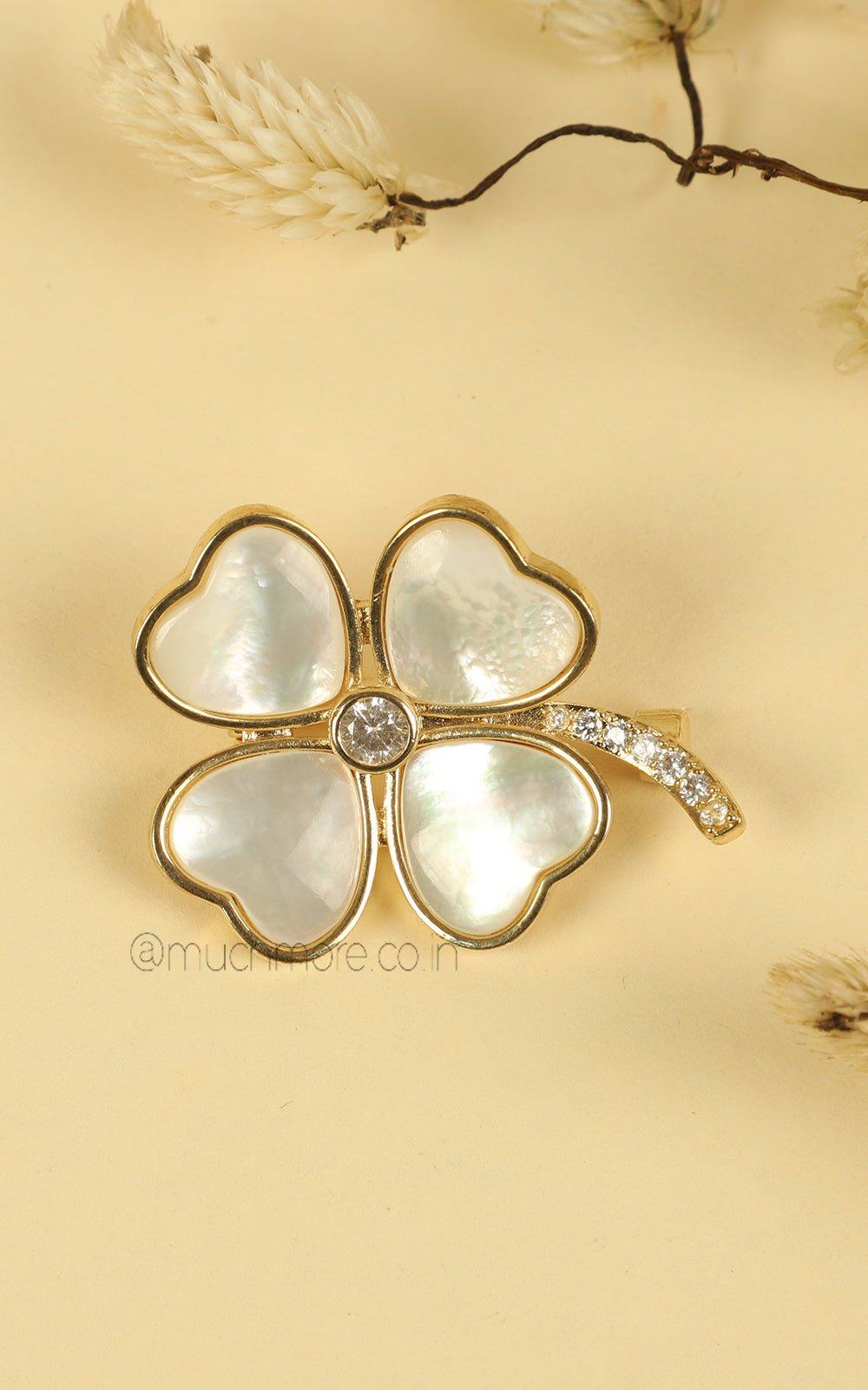 Lucky Clover Charm Brooch Buy Online At Much-More