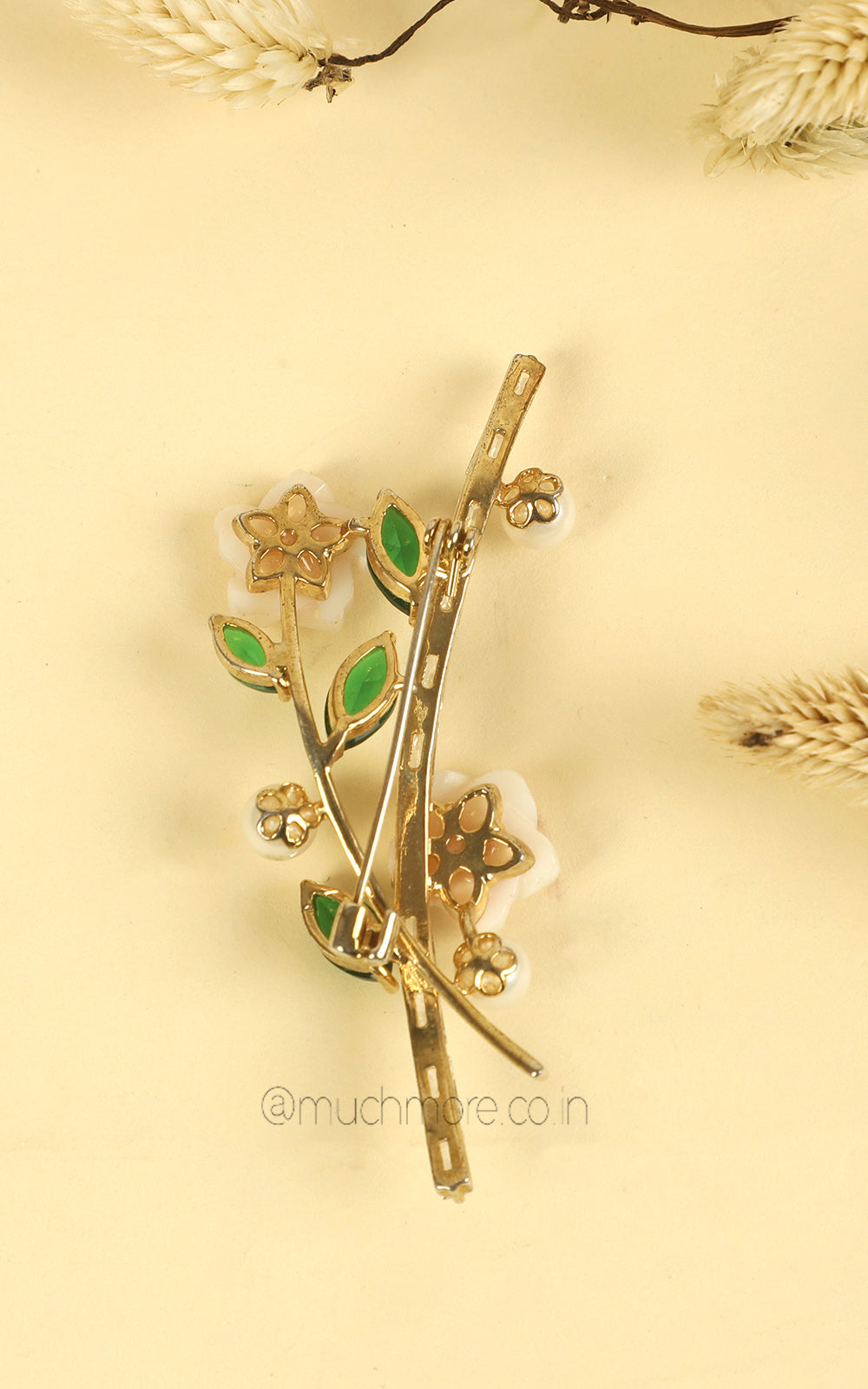 Buy Flower Bunch Gold Polish Brooch Pin