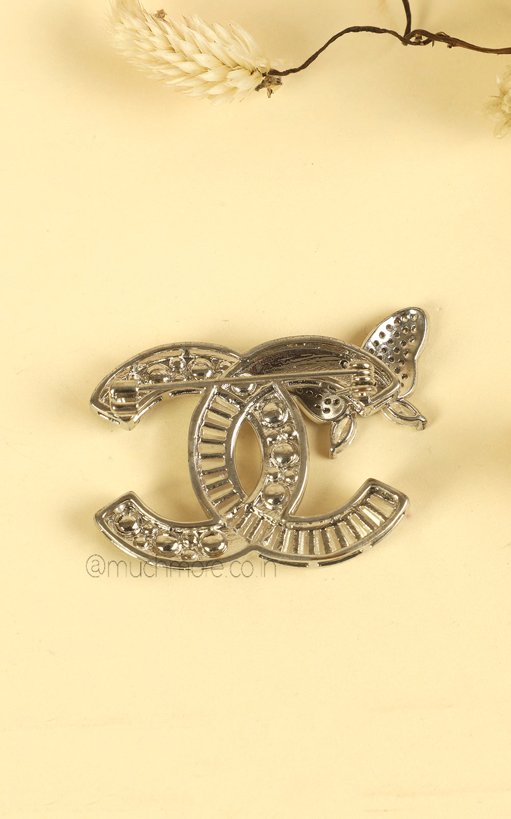CC Brooch With Butterfly In Silver Polish Buy Online