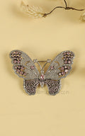 Silver Pink Cute Butterfly Brooch Pin For Gilrs & Women