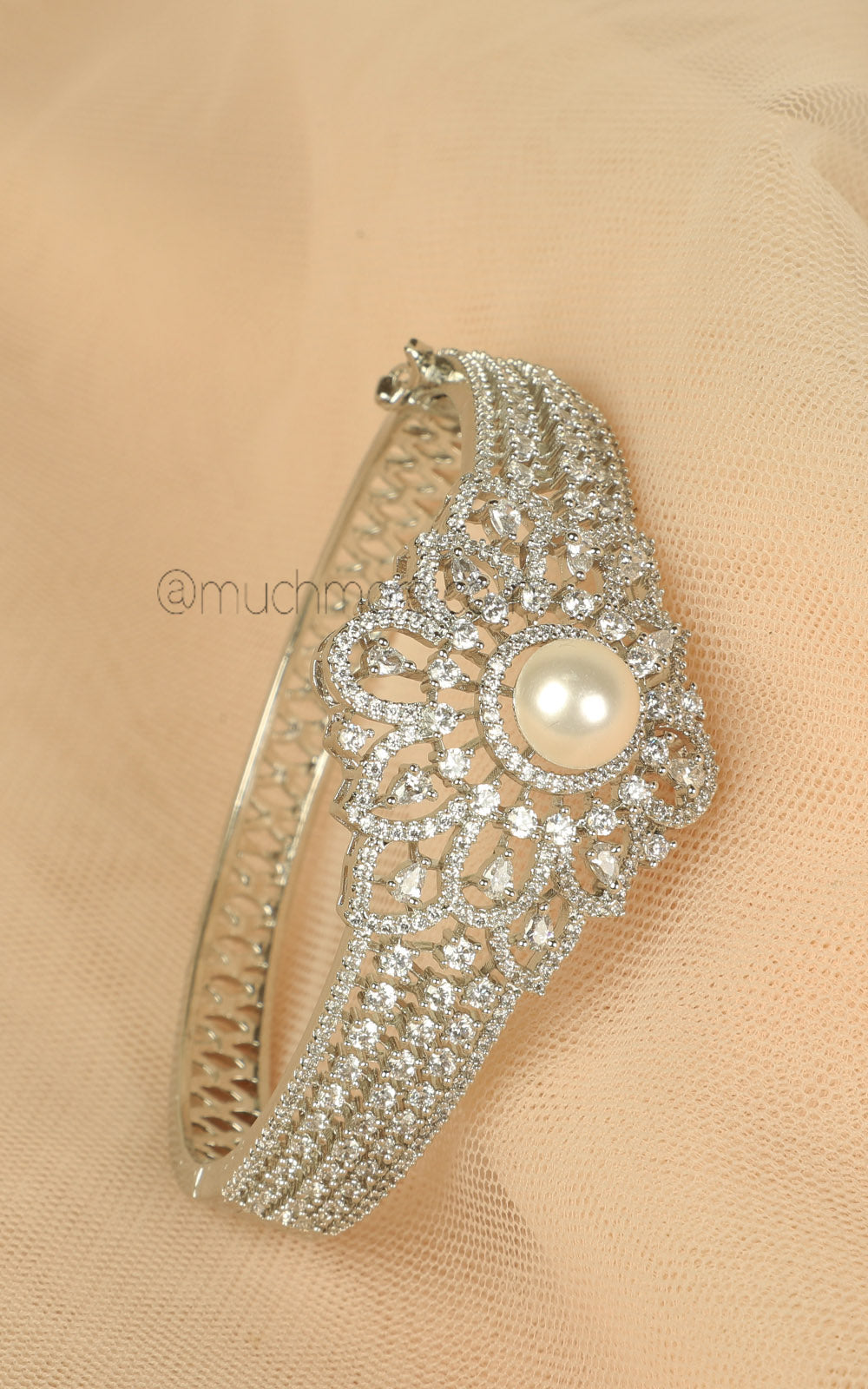 Designer Silver Polish Diamond Bracelet For Women