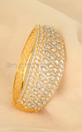 Elegant Side Openable Gold Diamond Kada Bracelet Online