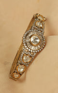 Gold Polish White Polki Kada Bracelet Buy Online In India