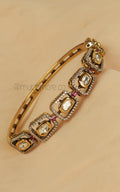 Daily Wear Kada Style Side Openable Polki Bracelet
