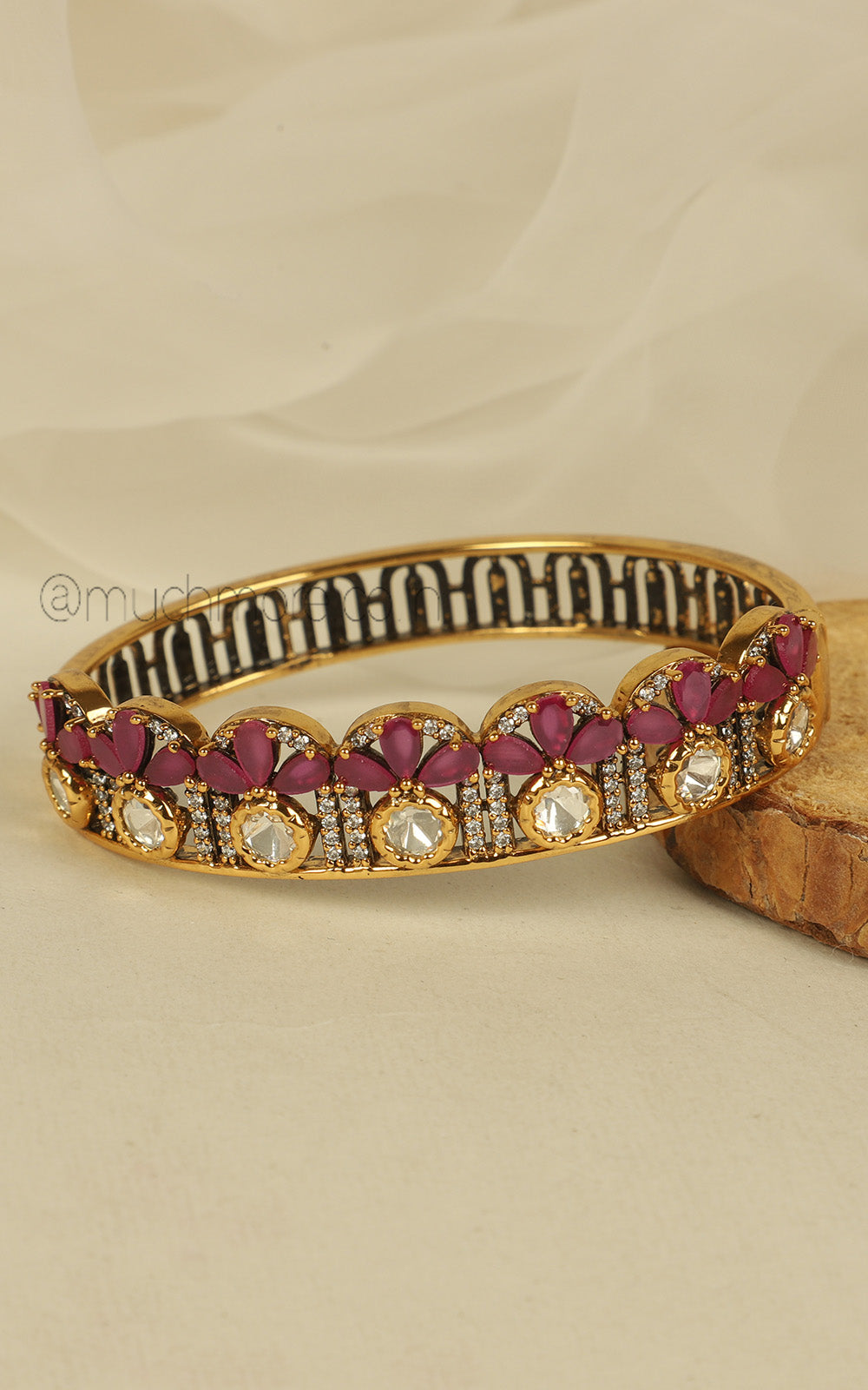 Polki With Ruby Kada Bracelet Buy Online In India