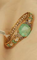 Mint Green Designer Kundan Kada Bracelet