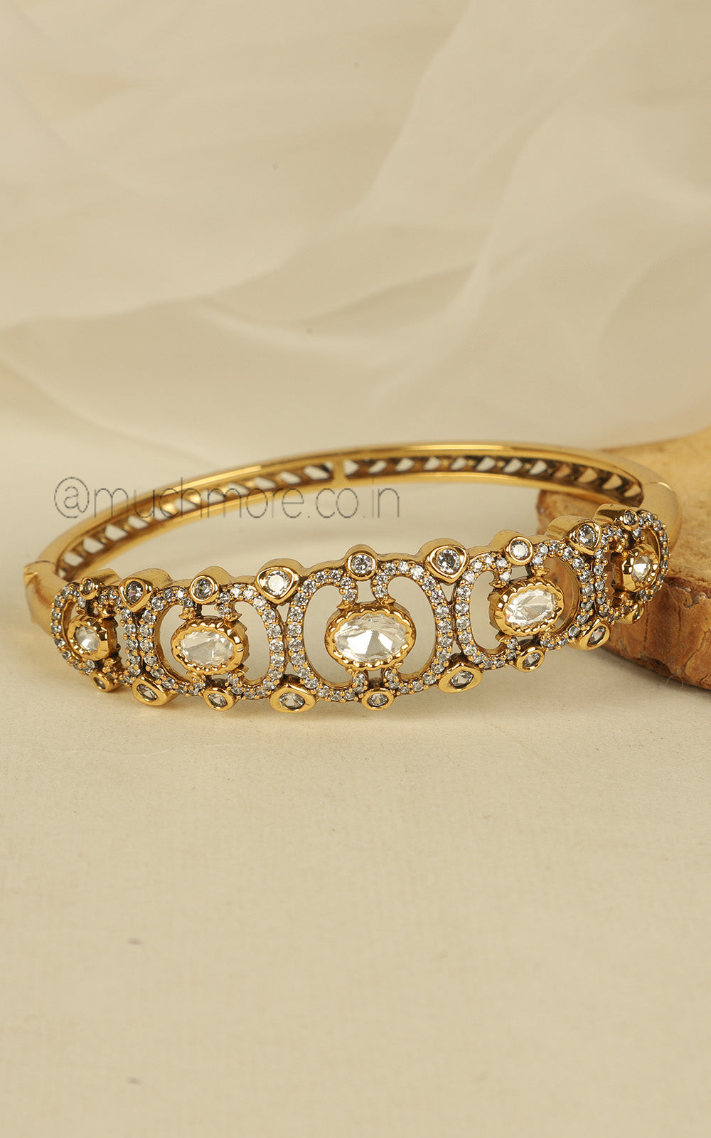 Modern Yet Traditional Bracelet  Polki Zircon Bracelet