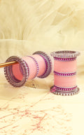 Wedding Baby Pink Chura With Diamond Bangle Online