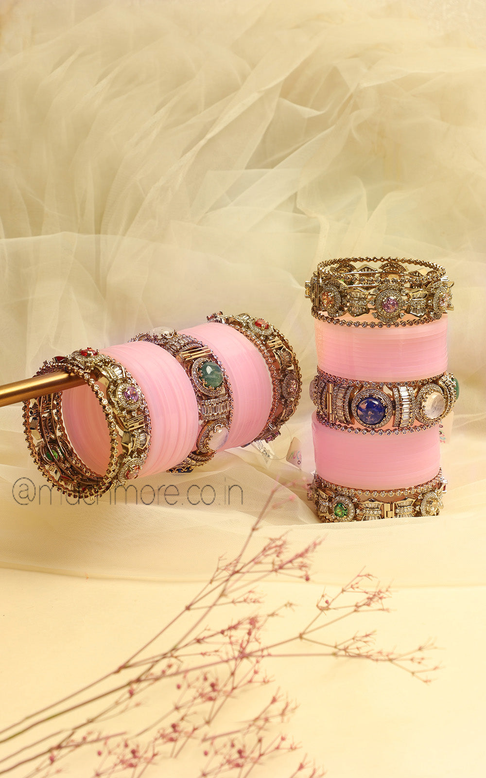 Bridal Chura Collection | Baby Pink Designer Chooda