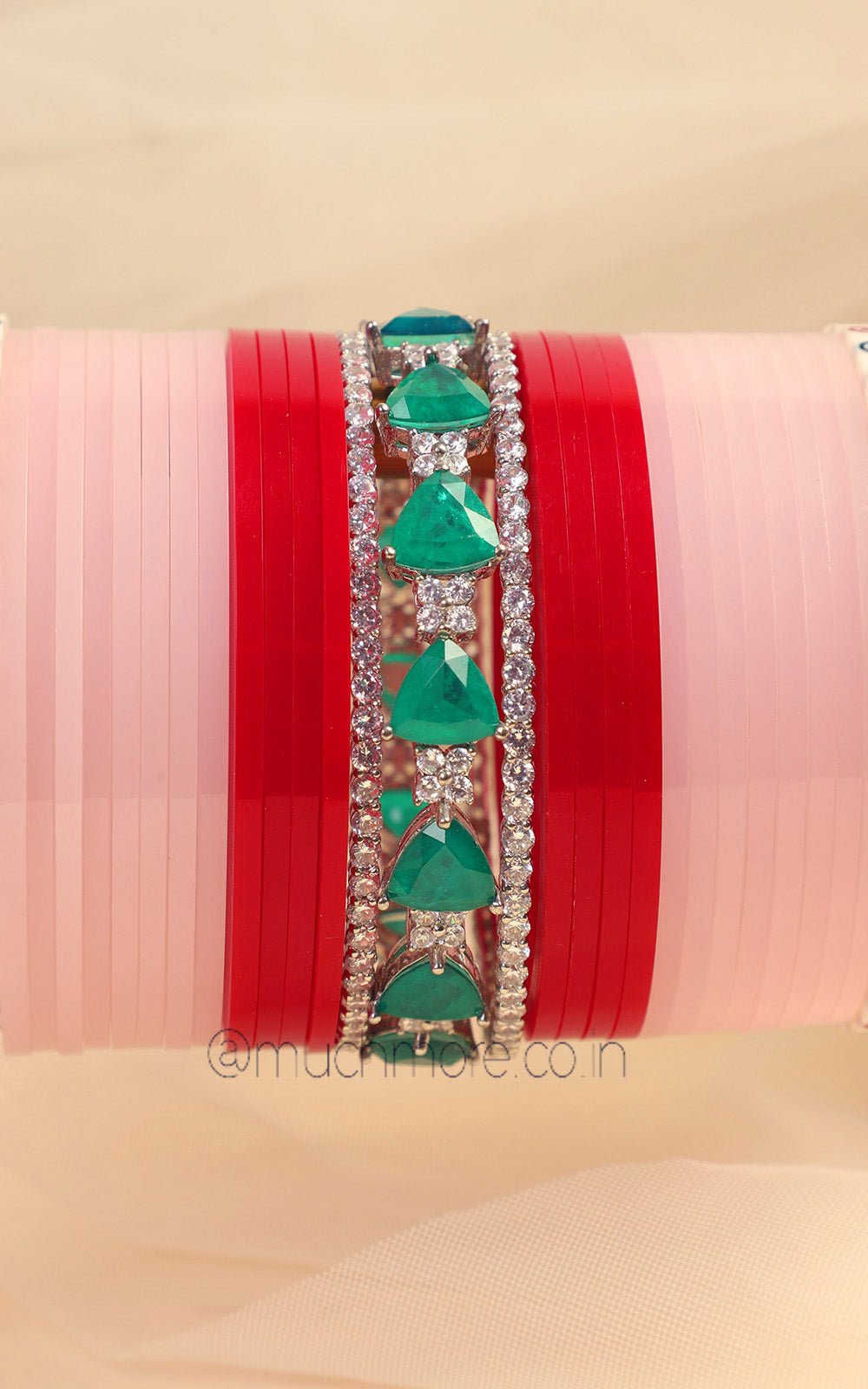 Two Shades Chuda | Churas With Diamond Bangles
