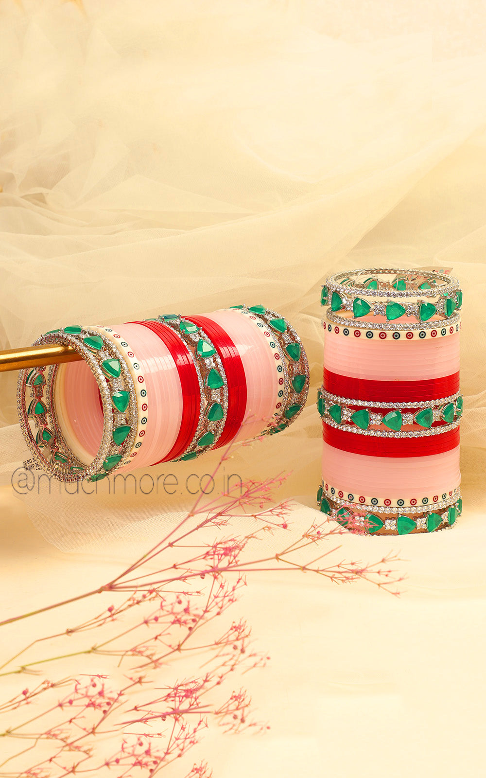Two Shades Chuda | Churas With Diamond Bangles