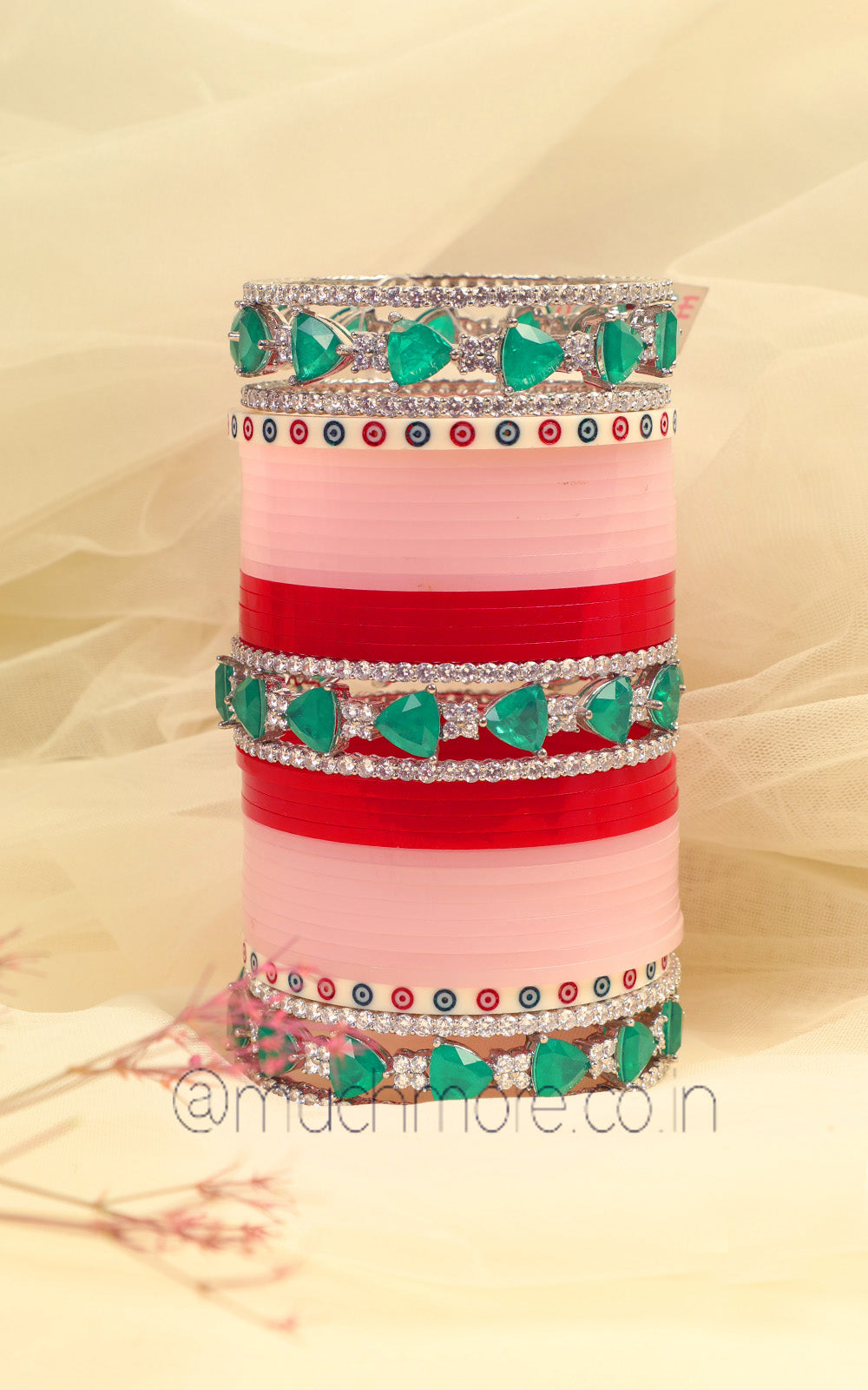 Two Shades Chuda | Churas With Diamond Bangles