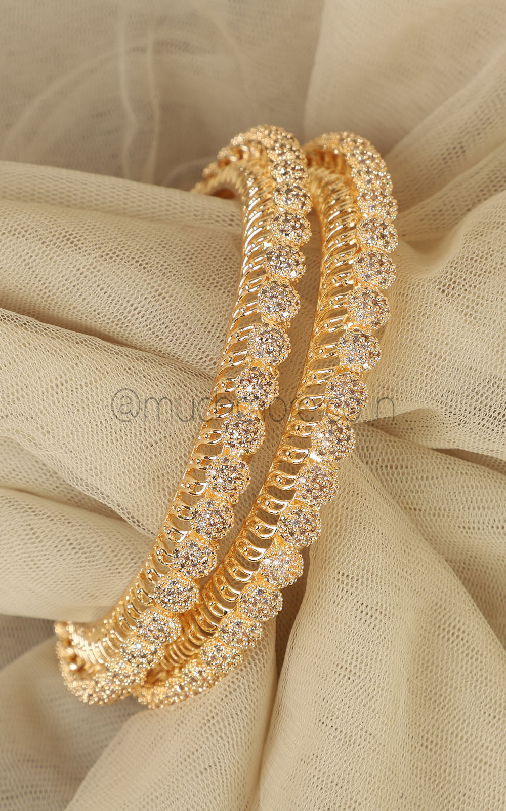 Buy Gold Polish Diamond Pacheli For Bride To Be