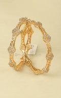 Craftsmanship And Elegant Gold Polish Diamond Bangles
