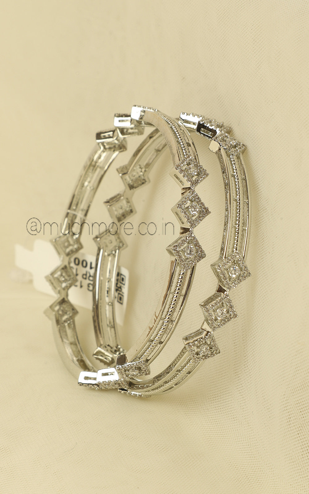 Shop Silver Polish Daily Wear Diamond Bangles