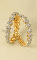 Elegant, Lightweight Gold Polish Diamond Bangles