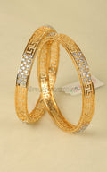 Designer Gold Polish Light Diamond Bangles