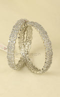 Silver Polish American Diamonds Bangles Perfect For Wedding