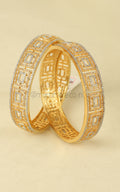 Gold Polish Diamond Minimal Statement Bangles