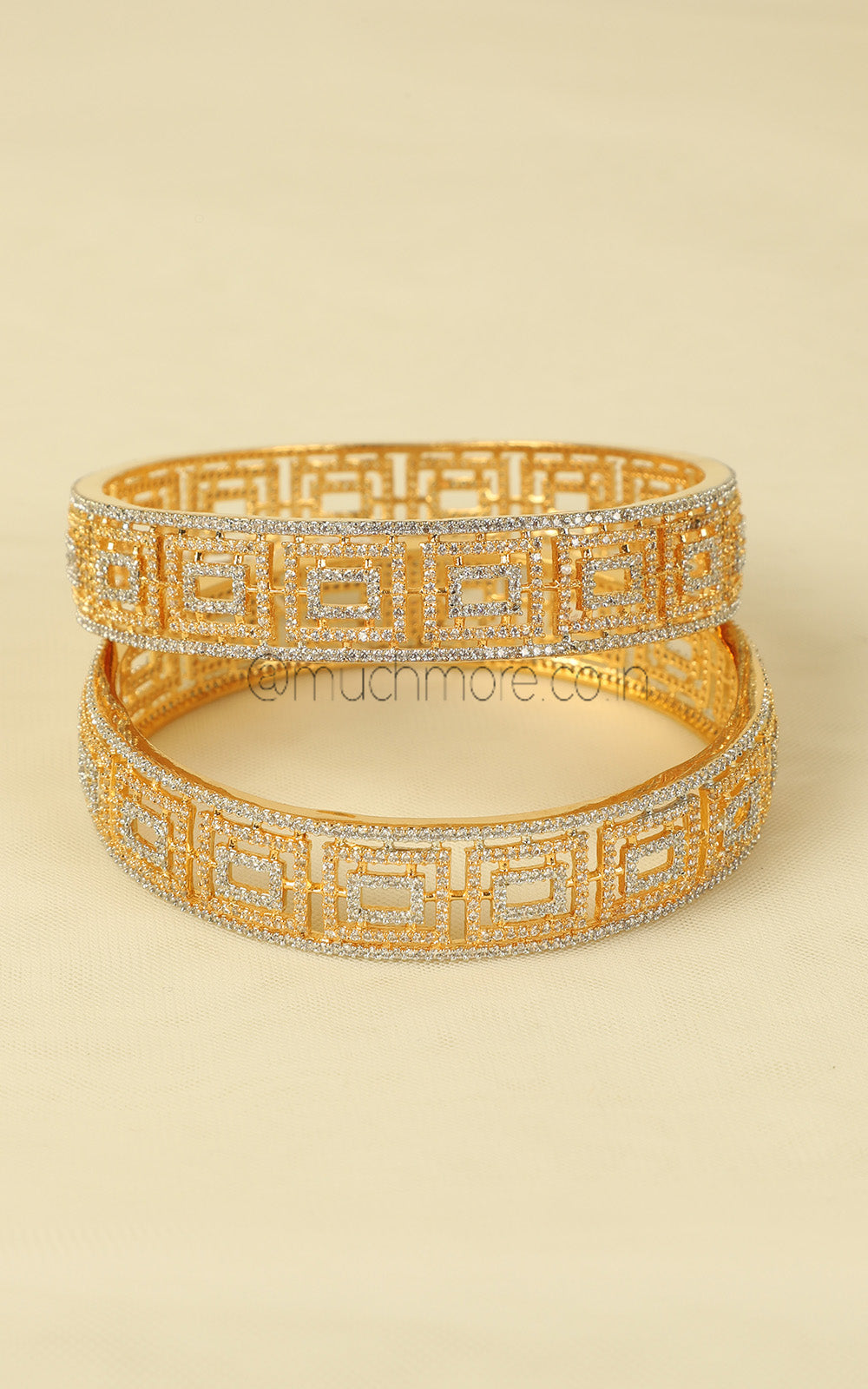 Gold Polish Diamond Minimal Statement Bangles