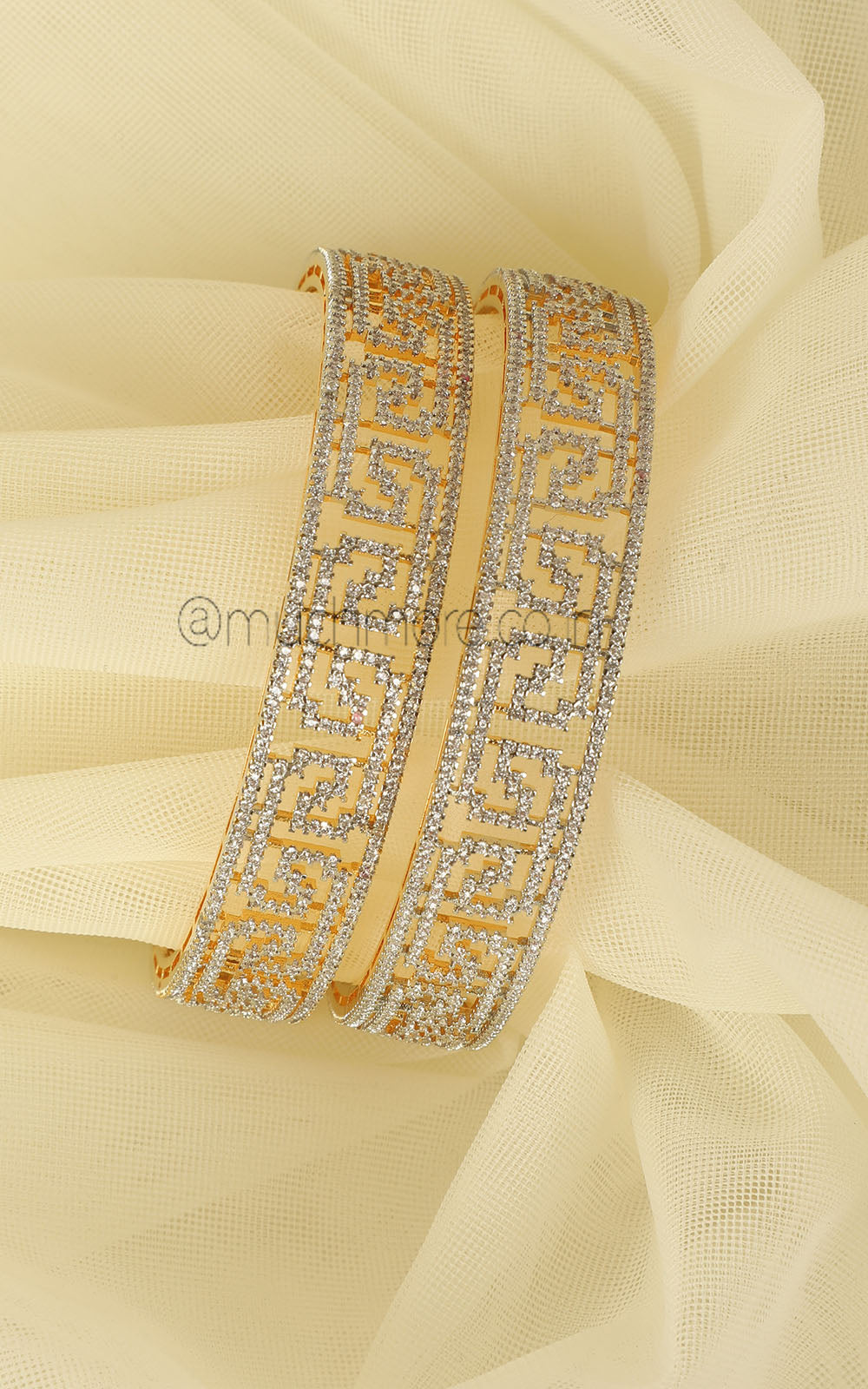 Timeless Gold Polish Diamond Bangles For Women