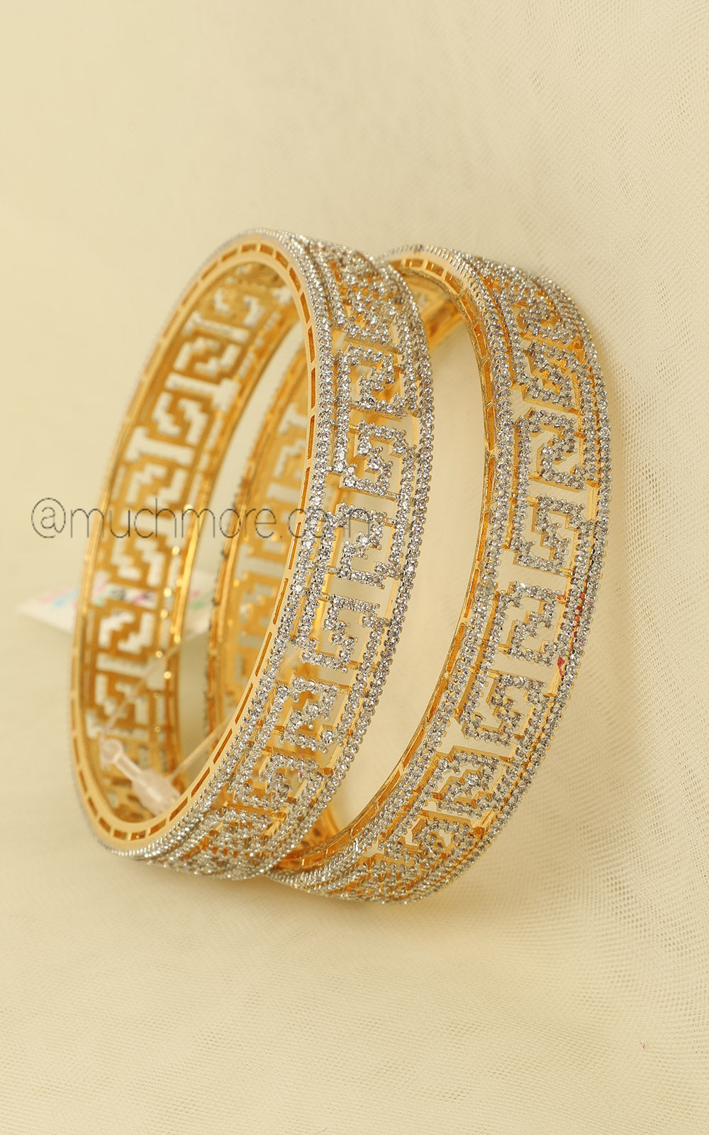 Timeless Gold Polish Diamond Bangles For Women