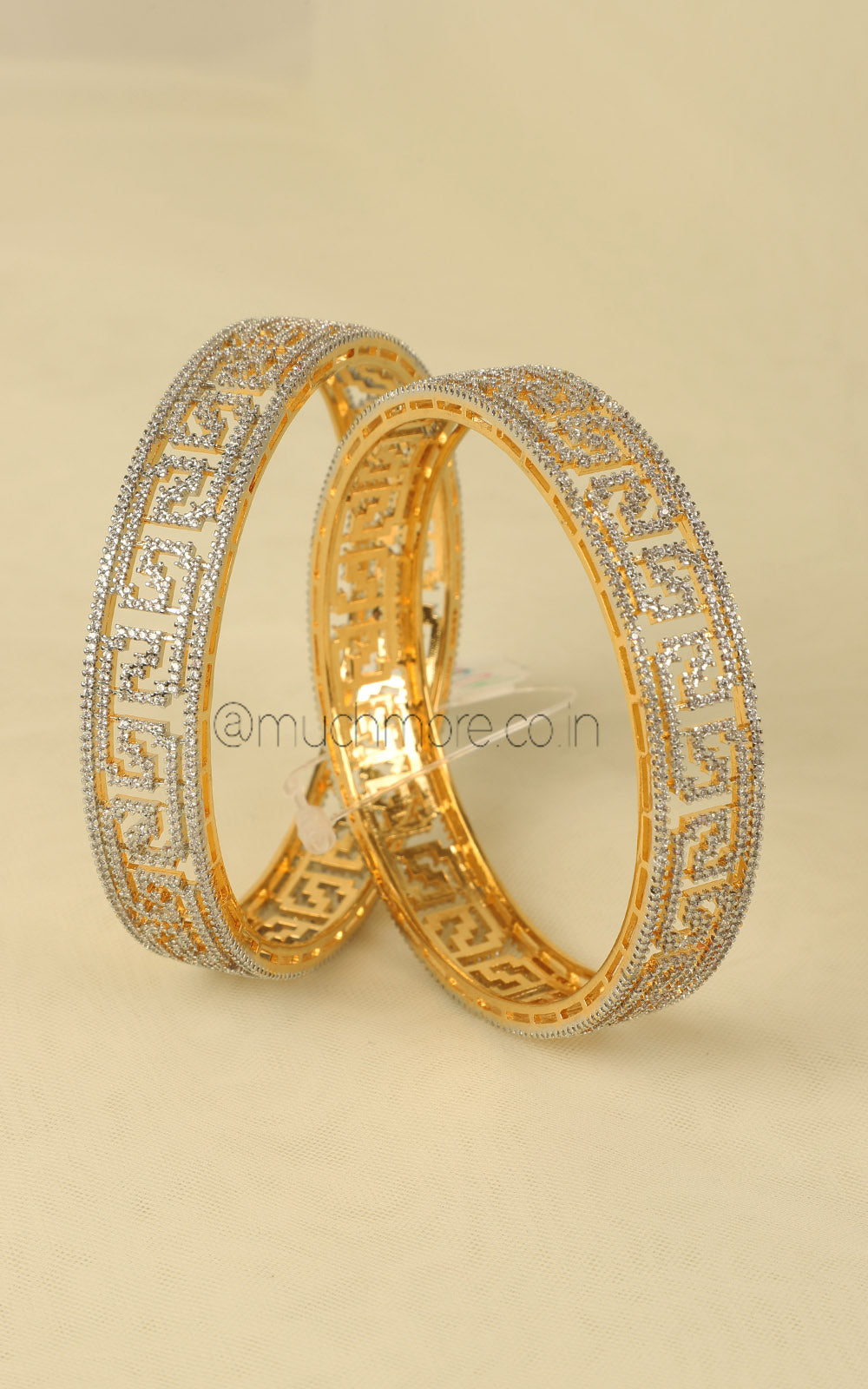 Timeless Gold Polish Diamond Bangles For Women