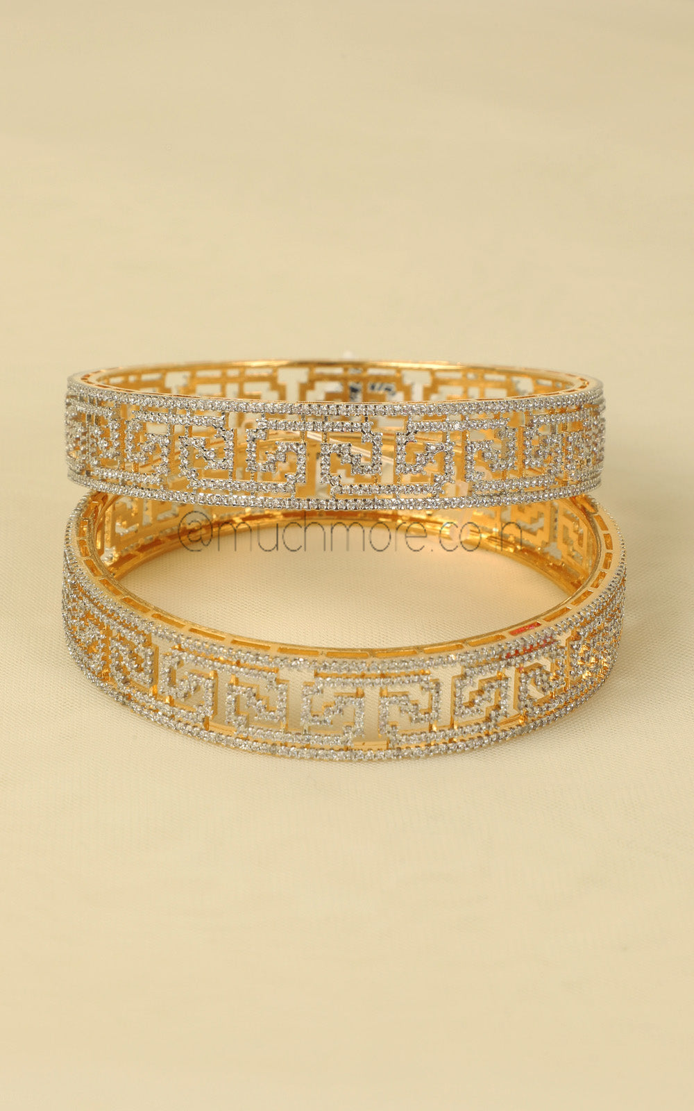 Timeless Gold Polish Diamond Bangles For Women