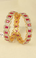 Shop Trending Ruby And Gold Polish SIde Openable Bangles