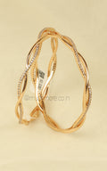 Sleek Gold Polish AD Bangles For Office Going Women