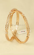 Daily Wear Gold Polish Zircon BAngles For Gifting