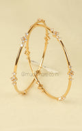 Lightweight Sleek American Diamond Gold Polish Bangles