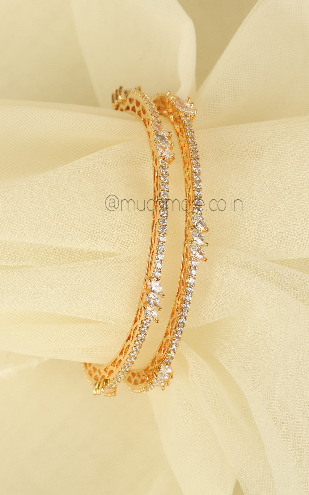 Daily Wear Light And Sleek American Diamond Bangles