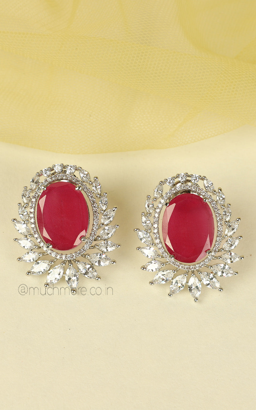 Latest Design Ruby With Silver Polish Pendant In Diamond