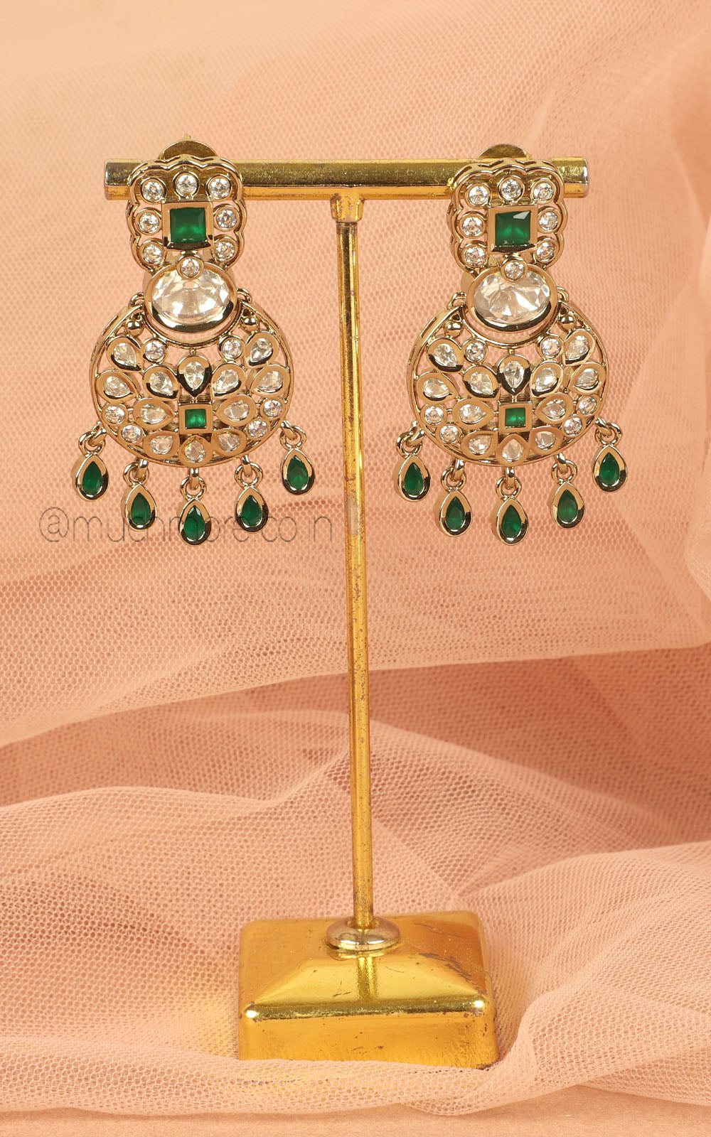 Classic Antique Gold Earrings For Weddings And Festivals