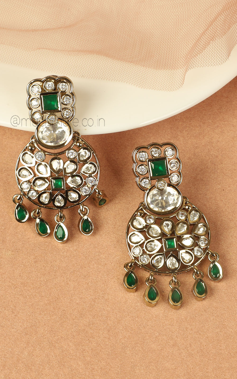 Classic Antique Gold Earrings For Weddings And Festivals