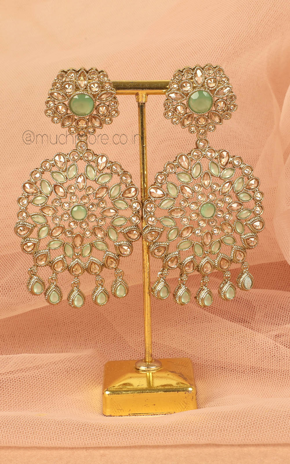 Mint Green Women Earrings Over Sized Buy Online In India