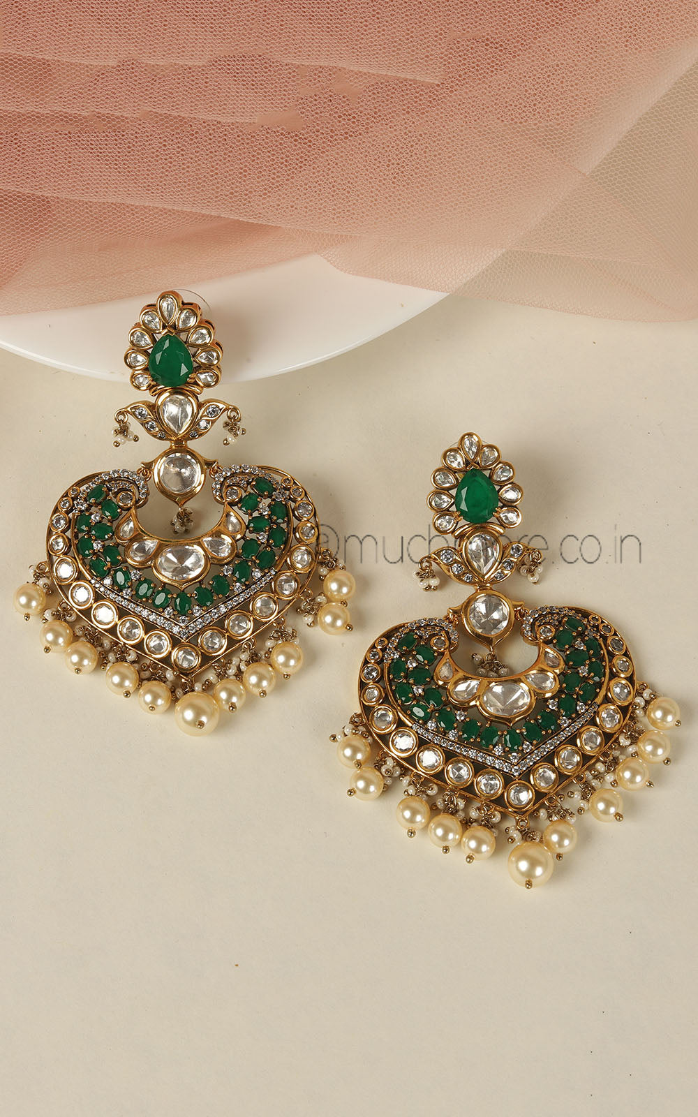 Shop Polki And Diamonds Trending Kundan Earrings