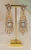 Trending Earrings Kundan Diamond Fusion Jewellery, Stylish Earrings