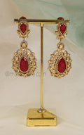 Ethnic Fusion Earrings With Doublet Polki Buy Online In India