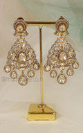 Much More Premium Quality Polki Gold Polish Ethnic Earrings