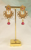 Hot Selling Ruby Gold Polish Kundan Earrings For Women