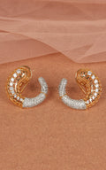 Gold Polish Stylish And Classic Diamond Studded Earrings