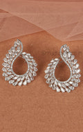 Much More Silver Polish Diamond Stud Earrings