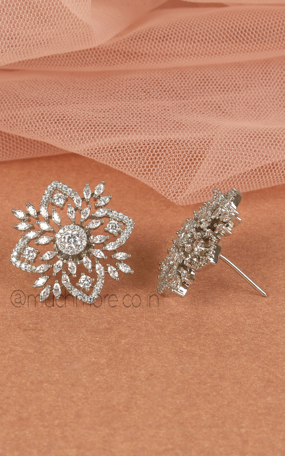 Premium Quality Diamond Studs Flower Stud Earrings