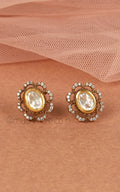 Buy Online Gold Polish Polki Cute Flower Stud
