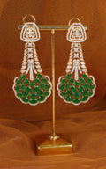 Emerald Green Luxury Gold Polish Diamond Zircon Earrings