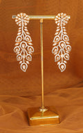 Light Weight Gold Polish AD Earrings For Bride To Be